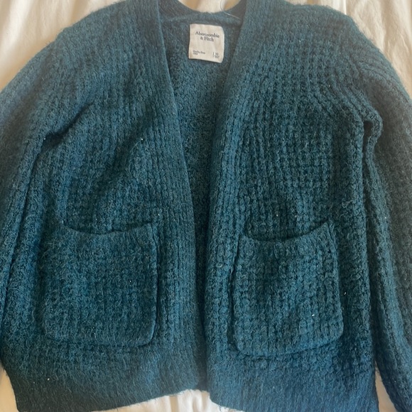 Abercrombie blue teal chunky sweater - Picture 2 of 3
